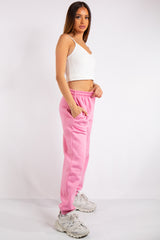 Brylee Pink Basic Elasticated Tie Waist Joggers