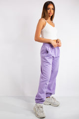 Brylee Purple Basic Elasticated Tie Waist Joggers