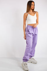 Brylee Purple Basic Elasticated Tie Waist Joggers
