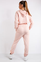 Maxine Pink Cropped Tracksuit Set