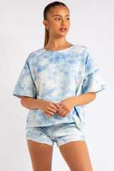 Cara Blue Tie Dye Short Co-ord Set