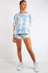 Cara Blue Tie Dye Short Co-ord Set
