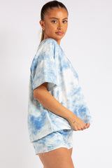 Cara Blue Tie Dye Short Co-ord Set