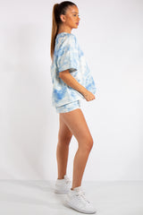 Cara Blue Tie Dye Short Co-ord Set