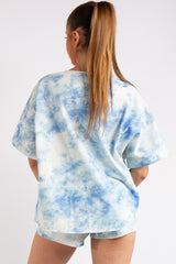 Cara Blue Tie Dye Short Co-ord Set