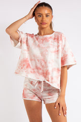 Cara Pink Tie Dye Short Co-ord Set
