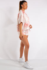 Cara Pink Tie Dye Short Co-ord Set