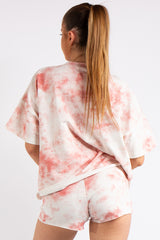 Cara Pink Tie Dye Short Co-ord Set