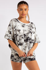 Cara Black Tie Dye Short Co-ord Set