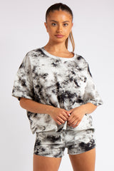 Cara Black Tie Dye Short Co-ord Set