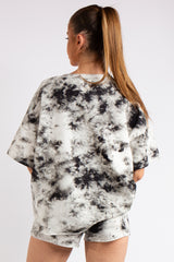 Cara Black Tie Dye Short Co-ord Set