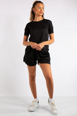 Sandra Black Ribbed Basic Co-ord Set