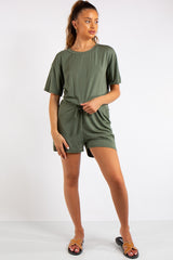 Chana Khaki Basic Playsuit