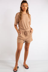 Chana Camel Basic Playsuit