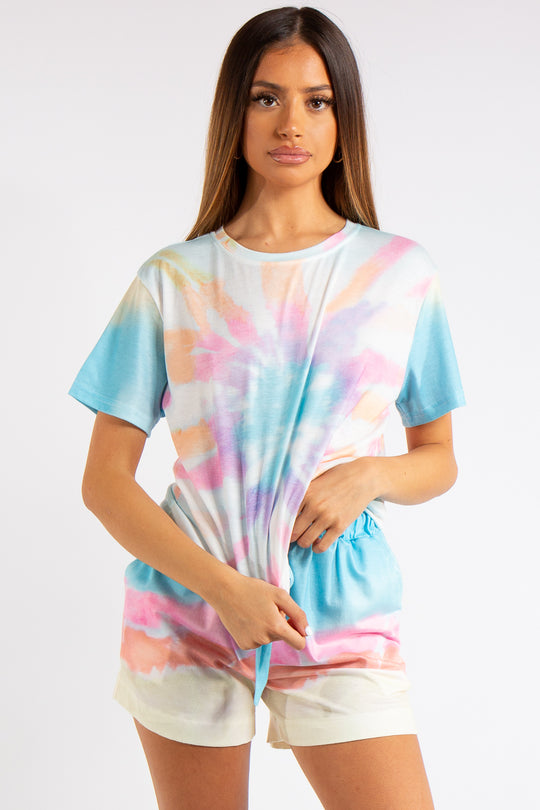 Kailyn Light Tie Dye T-shirt Co-ord Set