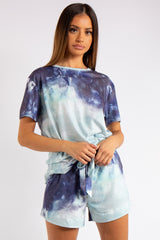 Kailyn Dark Tie Dye T-shirt Co-ord Set