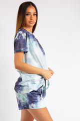 Kailyn Dark Tie Dye T-shirt Co-ord Set