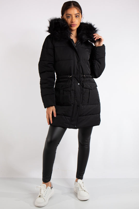 Koko Black Longline Oversized Puffer Coat