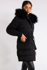 Koko Black Longline Oversized Puffer Coat