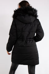 Koko Black Longline Oversized Puffer Coat