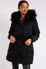 Koko Black Longline Oversized Puffer Coat