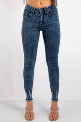 Sophia Blue Acid Wash Denim Skinny Jeans