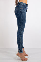 Sophia Blue Acid Wash Denim Skinny Jeans