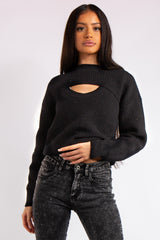 Mia Black 2 in 1 Knitted Jumper 