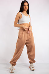 Brylee Camel Basic Casual Joggers
