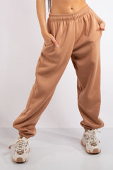Brylee Camel Basic Casual Joggers