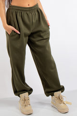 Brylee Khaki Basic Casual Joggers