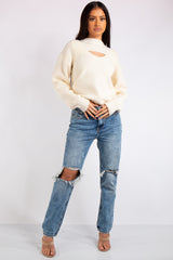 Mia Cream 2 in 1 Knitted Jumper