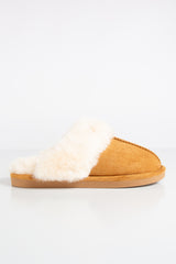 Scuff Camel Faux Suede Slippers