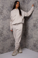 Layla Stone Ruched Oversized Tracksuit Loungewear Set