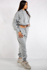 Riley Grey Fleece Jersey Tracksuit Set