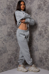 Riley Grey Fleece Jersey Tracksuit Set