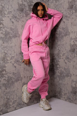 Pink fuzzy sale tracksuit