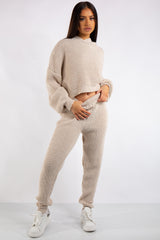 Jaliyah Stone Cable Knit Loungewear Set