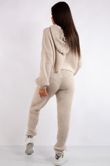 Jaliyah Stone Cable Knit Loungewear Set