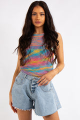 Ivy Blue Flared Denim Shorts