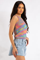 Ivy Blue Flared Denim Shorts