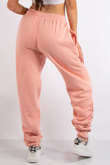 Aurelia Coral Ruched Detailing Basic Joggers