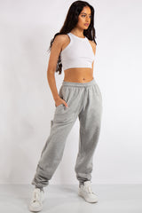 Aurelia Grey Ruched Detailing Basic Joggers