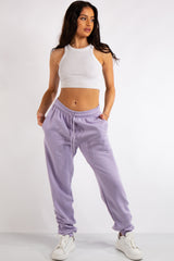 Aurelia Lilac Ruched Detailing Basic Joggers
