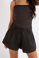 Tinley Black Flared Pocket Shorts