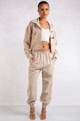 Frances Beige Shirt Co Ord Set