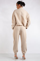 Frances Beige Shirt Co Ord Set