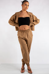 Frances Camel Shirt Co Ord Set
