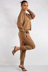 Frances Camel Shirt Co Ord Set
