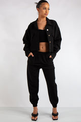 Frances Black Shirt Co Ord Set